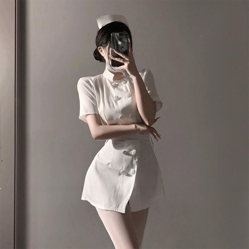 性感纯欲小护士装白衣天使医生cos制服套装万圣节连衣裙情调qqny图片