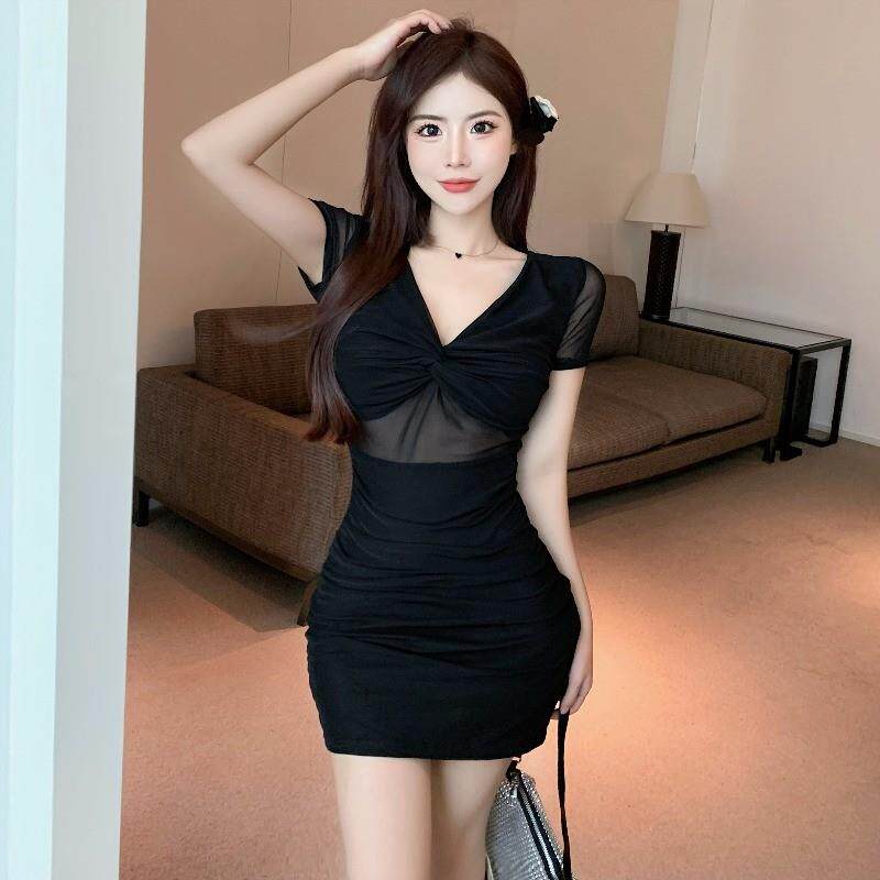 夜场上班工作服足疗女技师衣服性感女装气质女神范超仙显瘦连衣裙