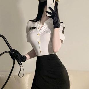 机师装 秘书女警大码 夜场纯欲cosplay空姐装 l性感制服套装