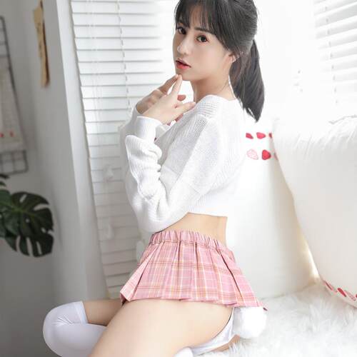 夜色行格子超短裙百褶裙小短裙无内衬mini短裙可爱学生18cm迷你裙