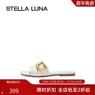 TACKS金属扣饰一片式 STELLA BRASS 新品 凉拖 LUNA女鞋