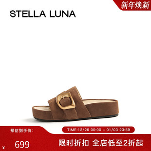 LUNA女鞋 TACKS 25SS新品 BRASS 金属扣饰博肯凉拖 单鞋 STELLA
