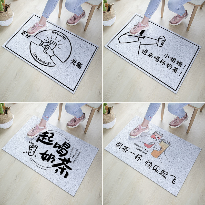 Tea shop Doorway register and obtain a residence permit Mat Welcome presence personality Written words Their names door mat non-slip mat Cropin the Home Fabric , Mat  category - from Buy2taobao.com to provide professional Taobao agent buy service