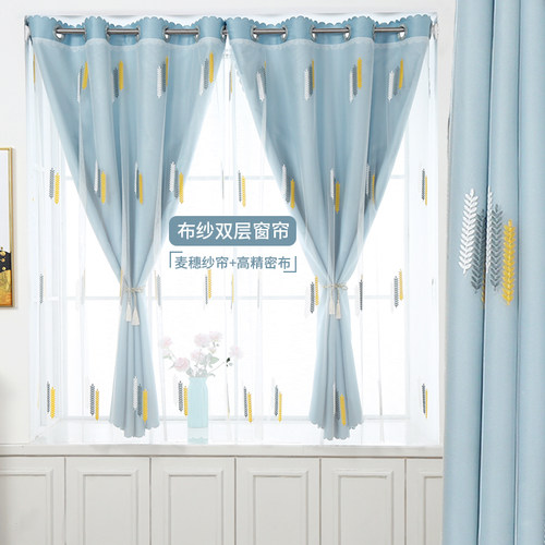 布纱一体窗帘高精密面料遮光防晒