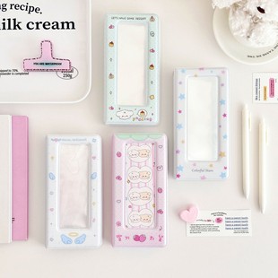 韩版草莓人生四格卡包爱豆小卡卡册四宫格卡册收纳可爱四格卡册