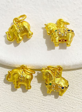 沙金吉象唐马项链吊坠女送礼