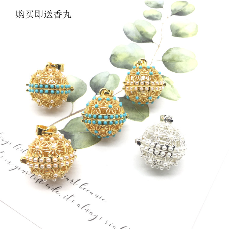 古风镂空珍珠香囊球压襟如意宫铃