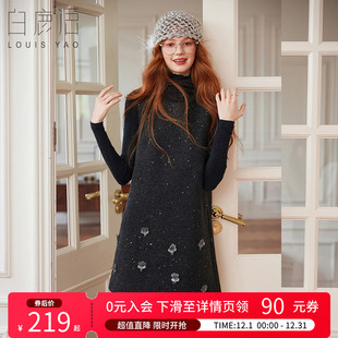 连衣裙 气质显瘦减龄小个子无袖 白鹿语法式 名媛背心裙25秋冬新款