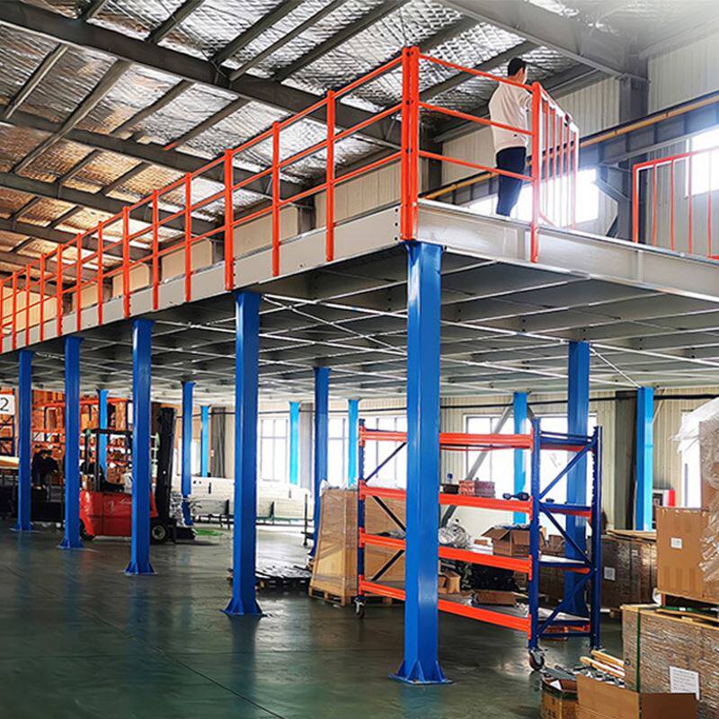 阁楼平台货架二层钢结构货架重型工厂仓库仓储隔层平台式阁楼货架