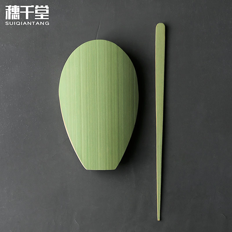穗千堂日式手工竹制茶则六君子茶夹茶针茶拨茶勺茶荷套组茶具配件