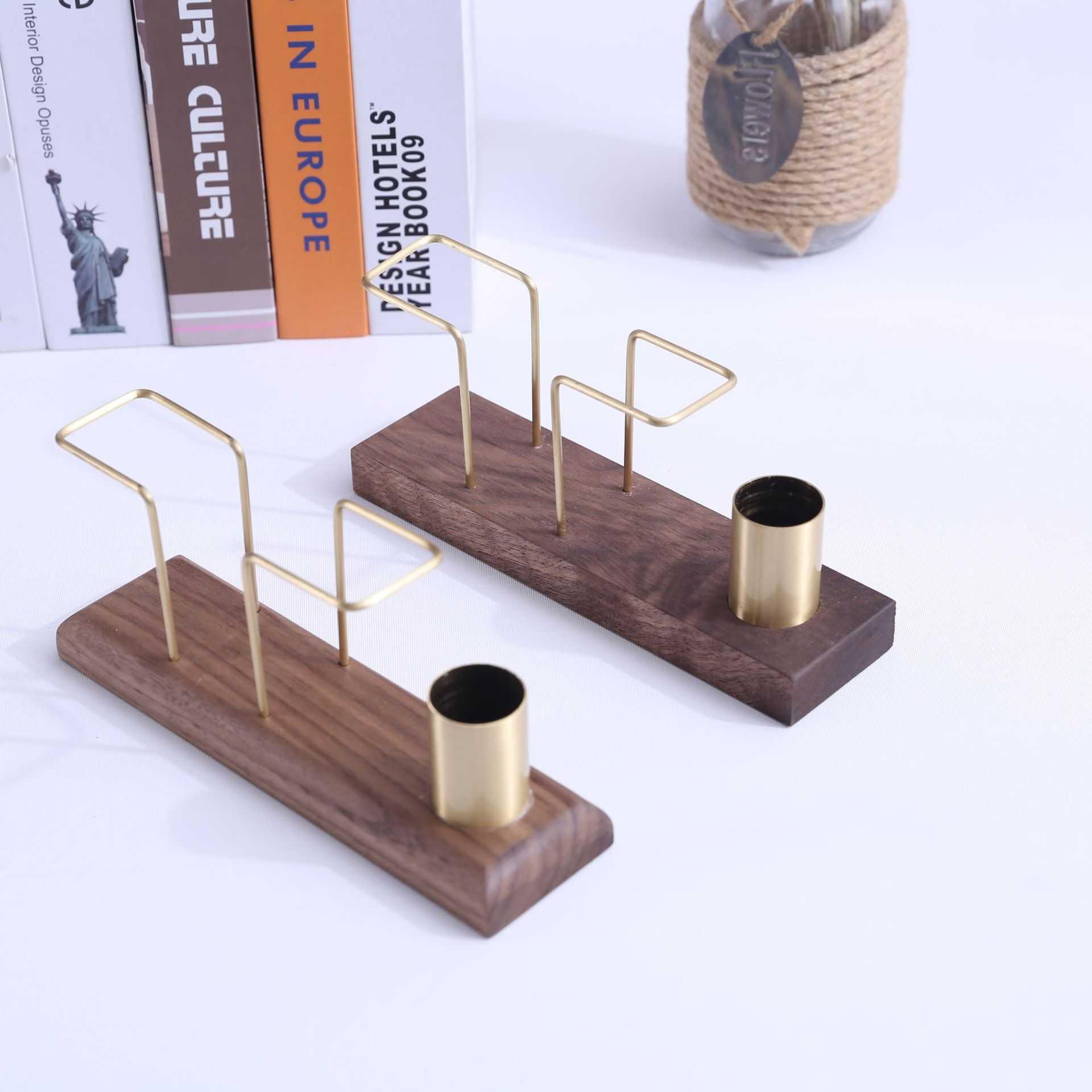 多功能桌面餐巾夹牙签盒木质