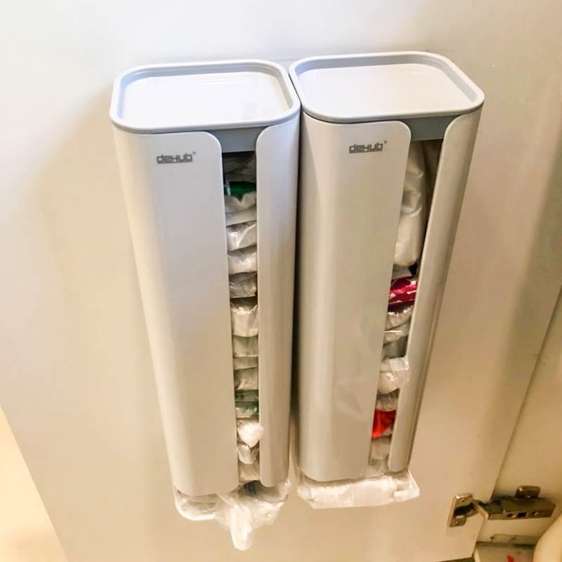 垃圾袋收纳盒厨房塑料袋储存盒壁挂式袋子抽取整理盒购物袋储物盒