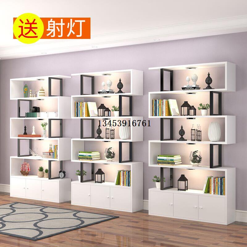 产品展示柜超市货架货柜鞋店展架化妆品美容陈列柜置物架带门