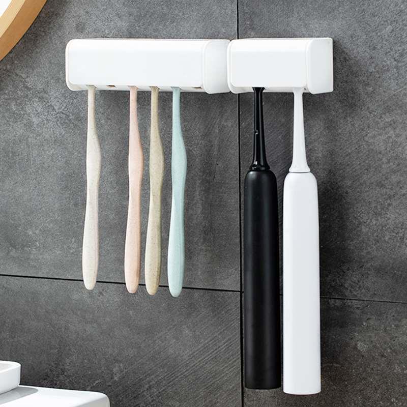 日本电动牙刷架吸壁牙具收纳挂架卫生间壁挂式浴室置物免打孔托架