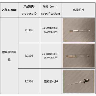 天津艾达恒晟 氯化银参比电极 R0302 4mm Ag/AgCl R electrode