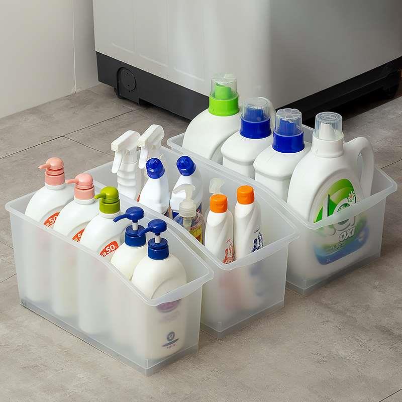 卫生间置物架收纳盒带轮厕所收纳筐放洗发水沐浴露架子洗衣液收纳