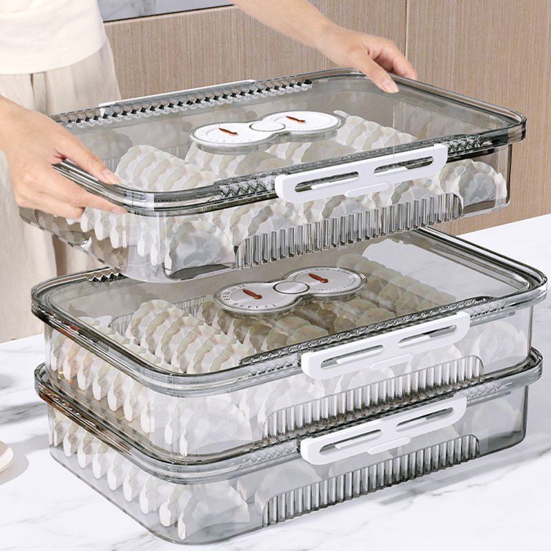 【饺子保鲜收纳专用盒】食品级