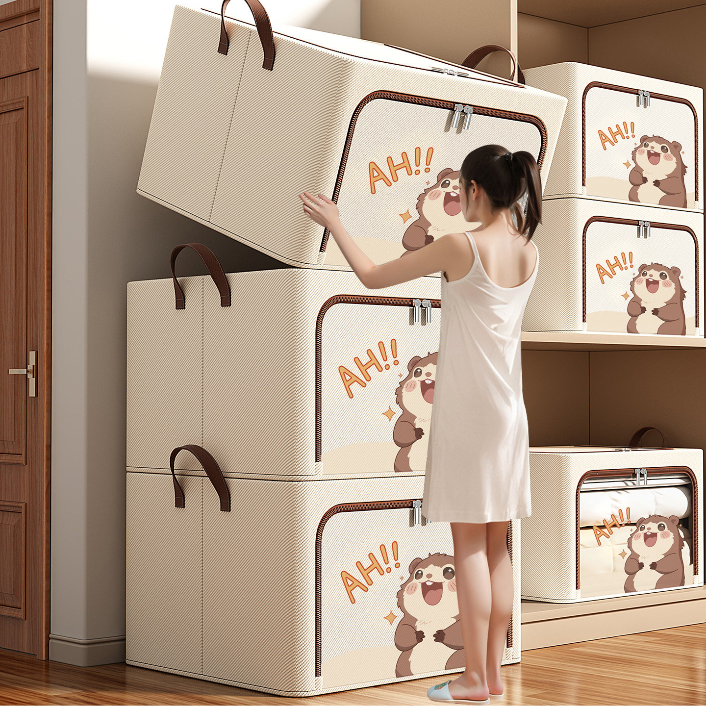 被子收纳袋牛津布棉被衣物整理箱子衣柜换季衣服用大容量防尘神器