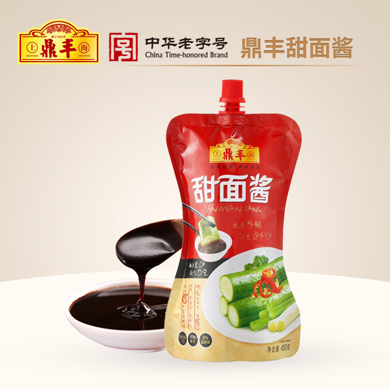正宗鼎丰上海甜面酱450g/袋 蘸酱调味酱拌面酱炸酱面北京烤鸭专用