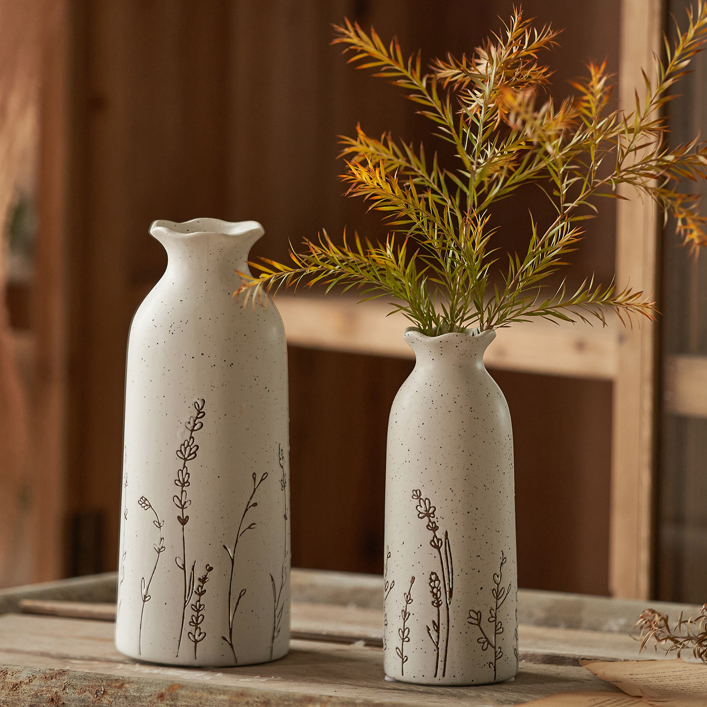 田园浮雕小口陶瓷花瓶复古收口花器家居装饰客厅插干花高级感艺术,鲜花速递/花卉仿真/绿植园艺,花瓶,淘宝优惠券,粉丝福利购,淘宝优惠卷