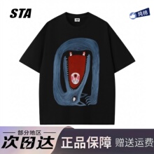 STA旗舰店美式潮牌小众设计短袖男女复古高街vintage重磅纯棉T恤