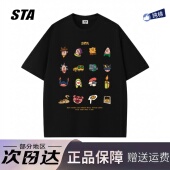 新款 男女夏季 重磅纯棉宽松情侣T恤 潮牌重磅纯棉短袖 STA旗舰店美式