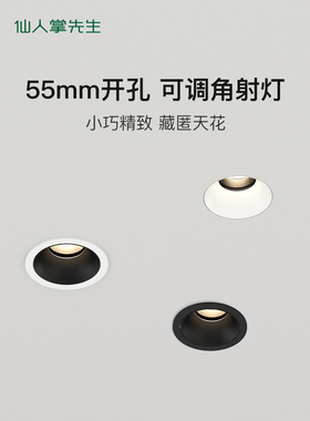 仙人掌先生防眩小孔径55mm开孔10W无主灯led卧室客厅嵌入式小射灯
