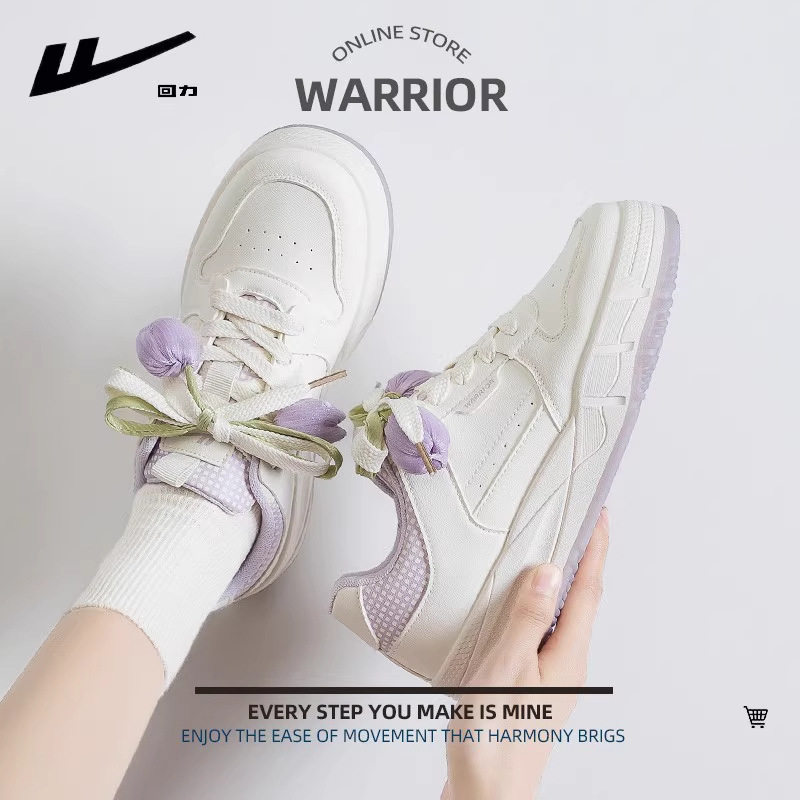 回力女鞋皮面小白鞋女款2026新爆款春季透气鞋子初中生运动板鞋T