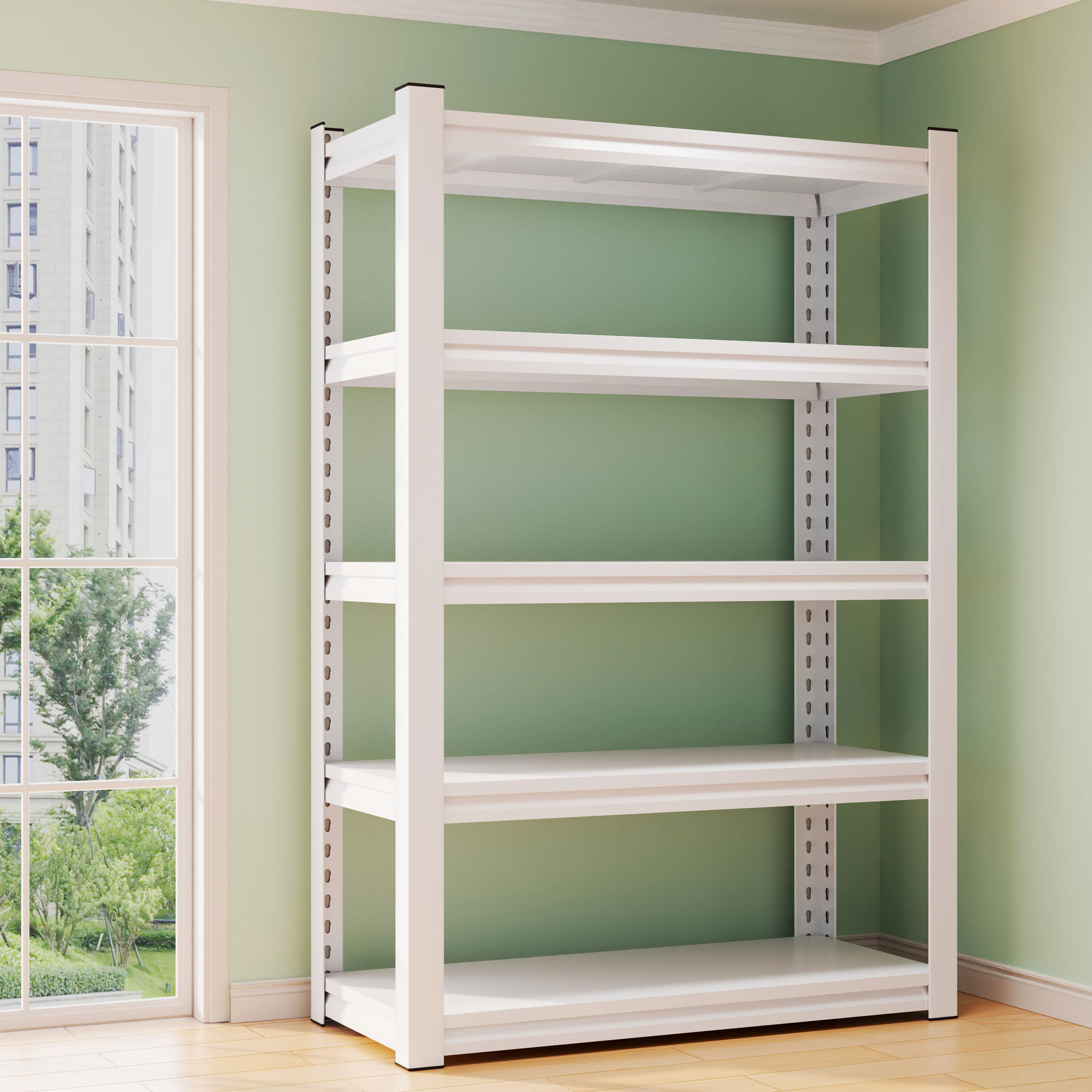 家用货架多层置物架仓储角钢重型仓库阳台收纳架不锈钢快递铁架子