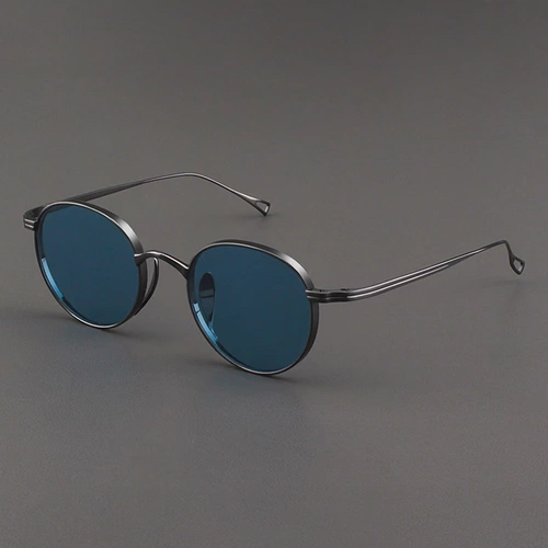 Металлические солнцезащитные очки, ретро желтый чай, мужской стиль