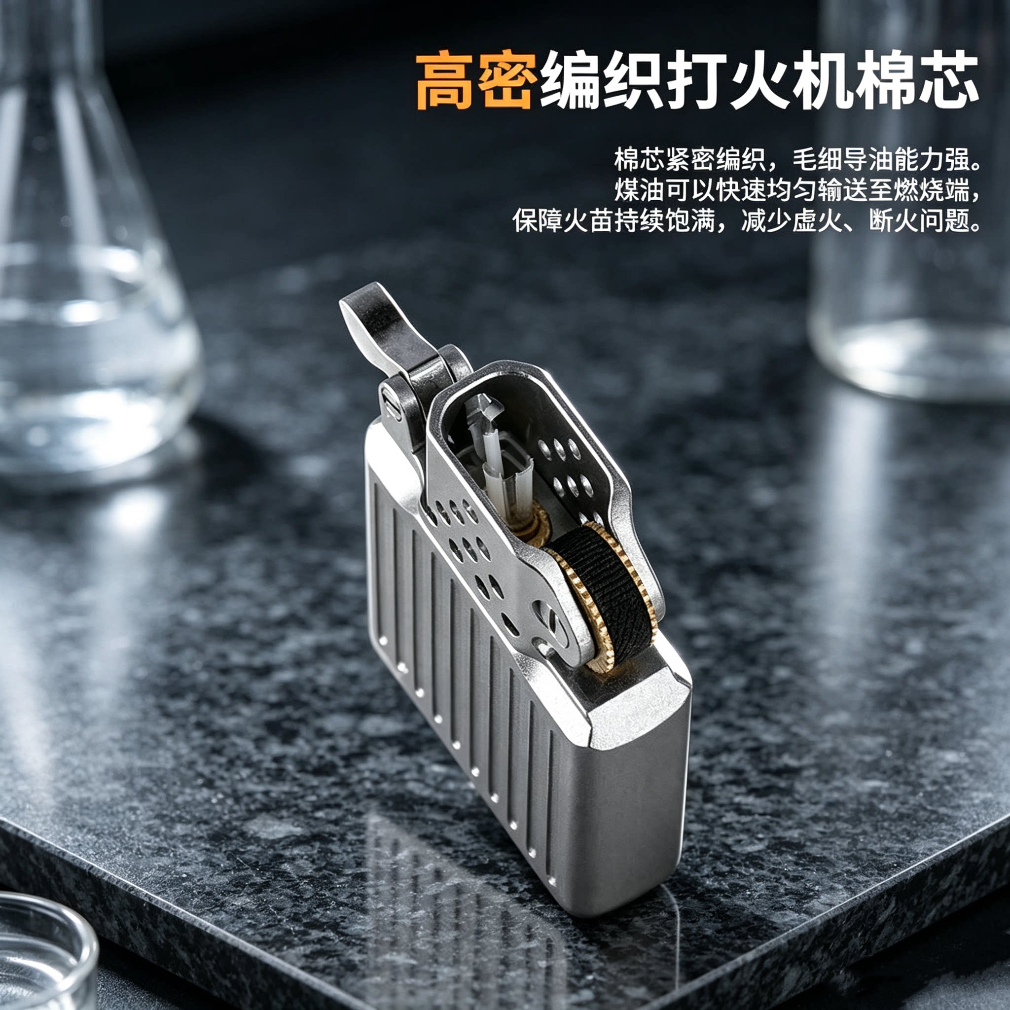 适用于ZIPPO平替内胆铝合金内胆煤油打火机金属高密封垫防风超轻