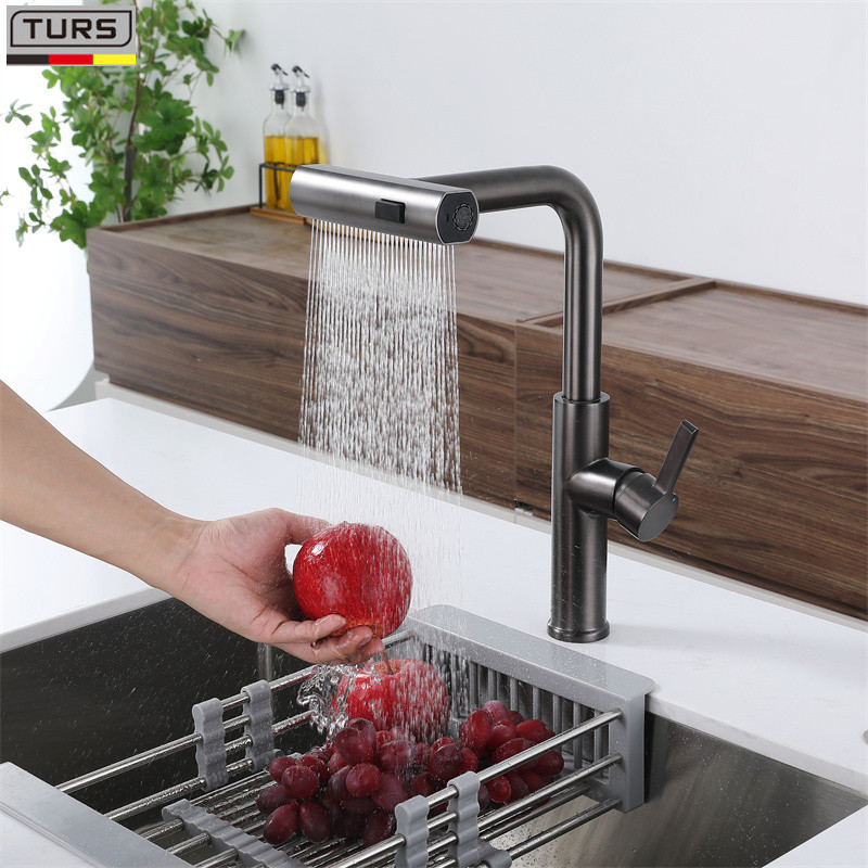 turs304不锈钢抽拉旋转瀑布出水