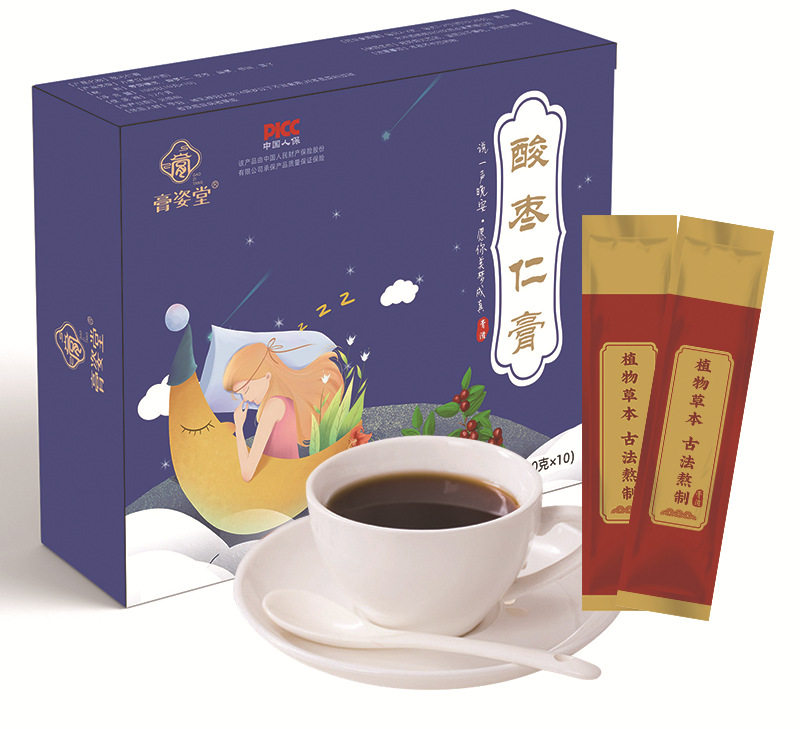 拍一发二膏姿堂酸枣仁膏10g*10袋/盒麦芽糖浆莲子百合枸杞桑椹