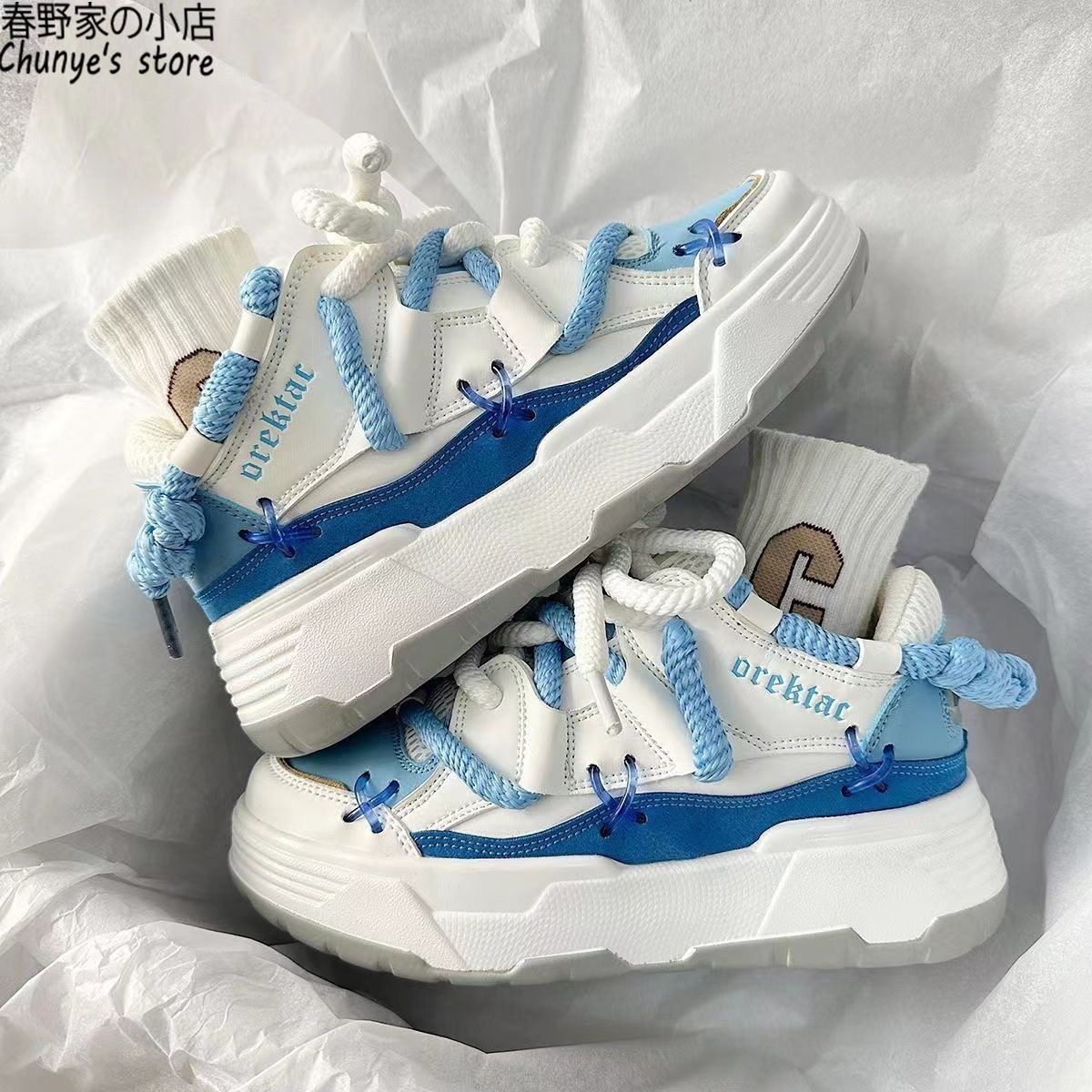 原创超火ins校园风情侣款春野家