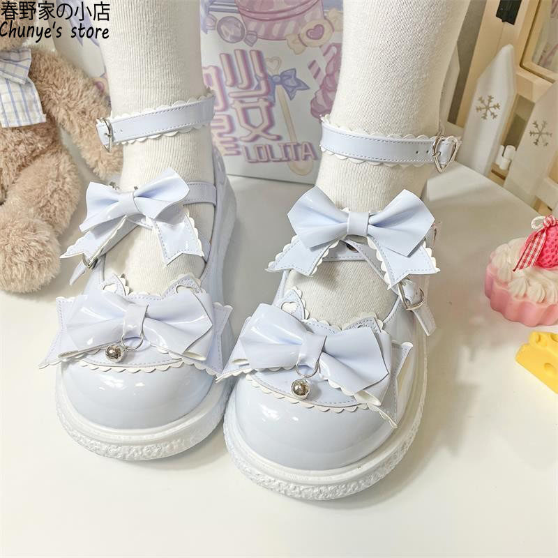 原创正品夏季日系大头鞋女lo鞋蝴蝶结百搭jk配裙子玛丽珍鞋单鞋子