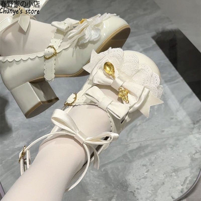 洛丽塔公主鞋女童蝴蝶结春野家