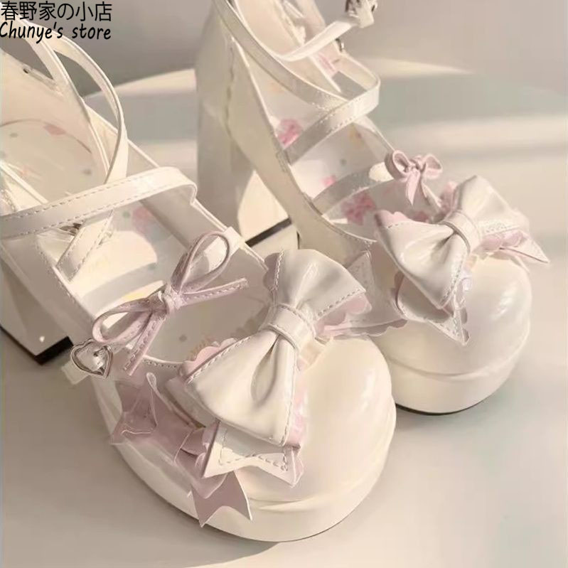原创绝美高跟鞋蝴蝶结春野家
