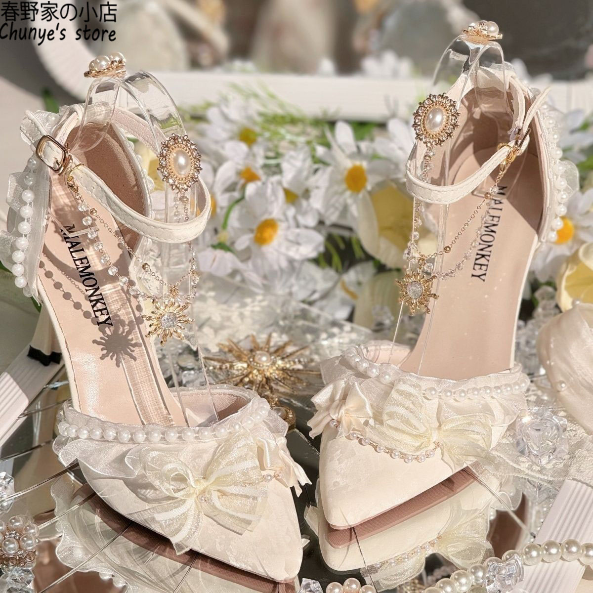 原创花嫁lolita蝴蝶结高跟春野家