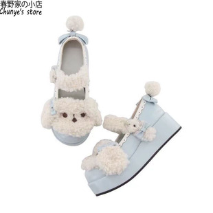 2024冬季lo鞋甜美Lolita鞋子洛丽塔鞋小皮鞋JK制服配裙子可爱圆头