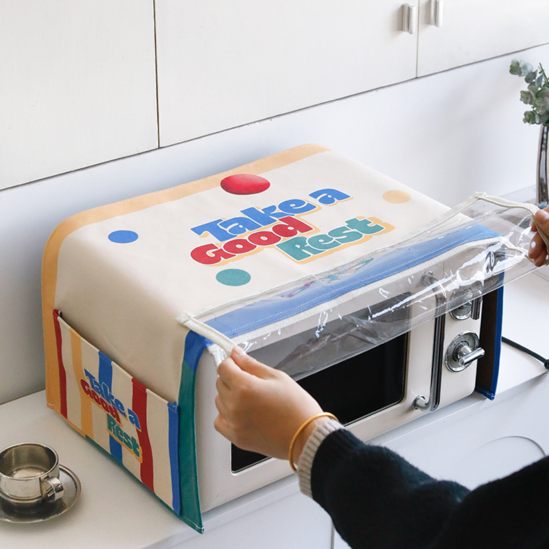 微波炉盖巾防尘防水防油双侧兜