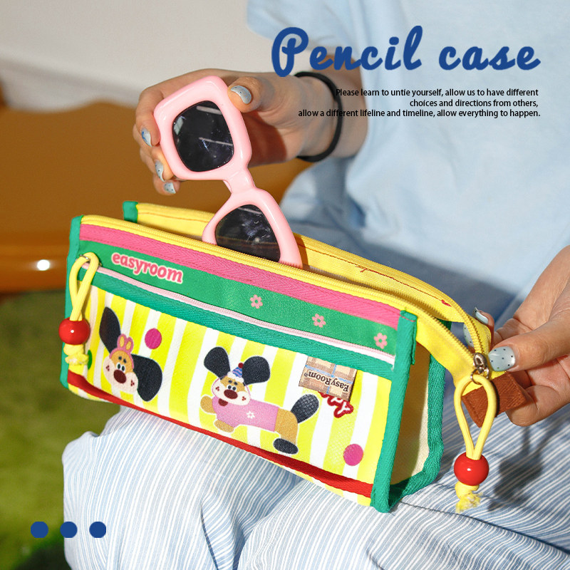 高颜值大容量双层收纳笔袋