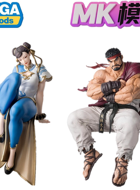 正版现货 SEGA 世嘉 街头霸王6 春丽 隆 PM 坐姿手办