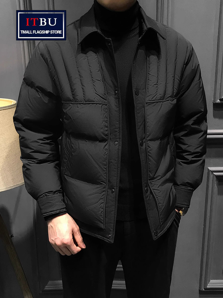 高端轻薄羽绒服男士冬季2025新款加厚高级感休闲翻领夹克外套男款