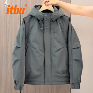 高端冲锋衣棉服男外套男士2025新款冬季加厚休闲夹克冬装棉衣男款