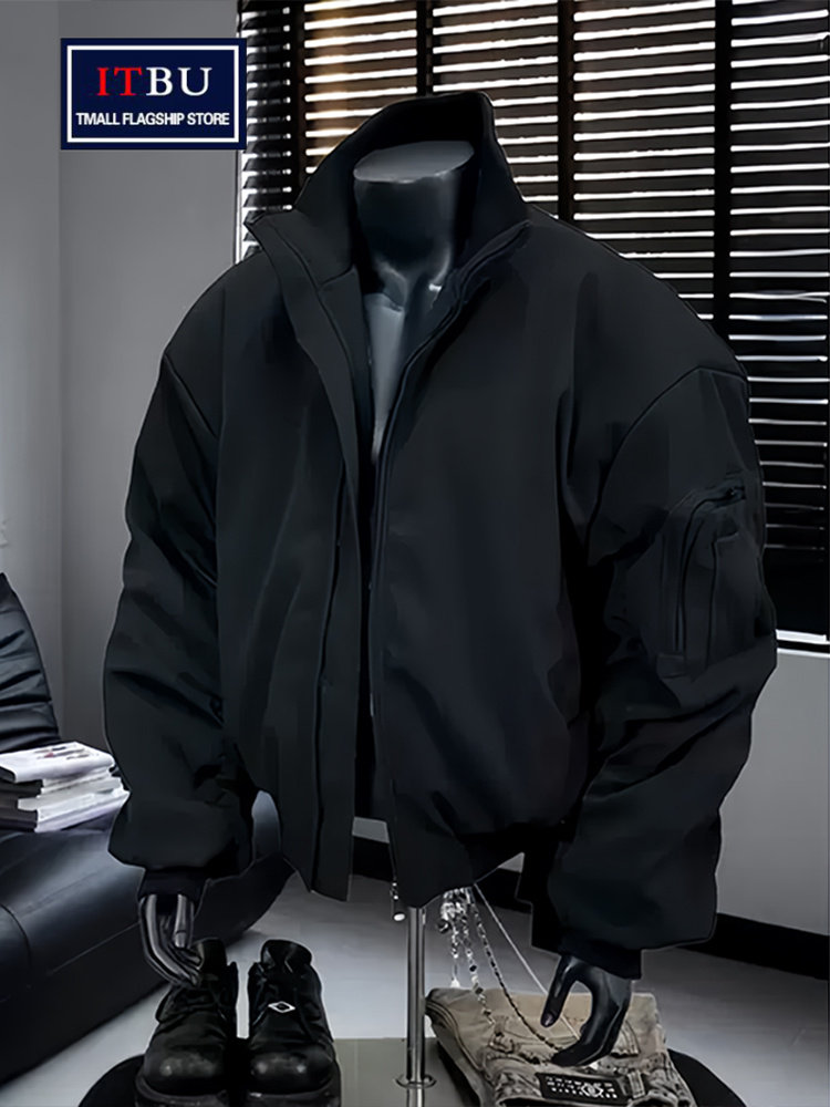 高级感飞行夹克男士2025新款春秋冬季廓形立领短款棒球服外套男款