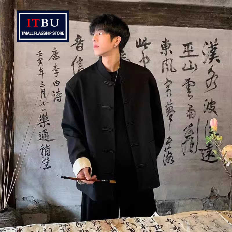 新中式男装西装外套男士2025新款中山装订婚结婚礼服伴郎西服男款