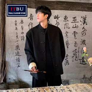 新中式男装西装外套男士2025新款中山装订婚结婚礼服伴郎西服男款