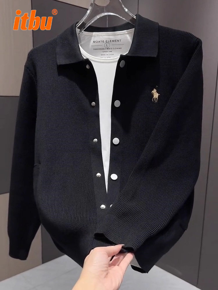 高级感针织开衫外套男士2025新款春秋冬季韩版修身休闲毛线衣男款