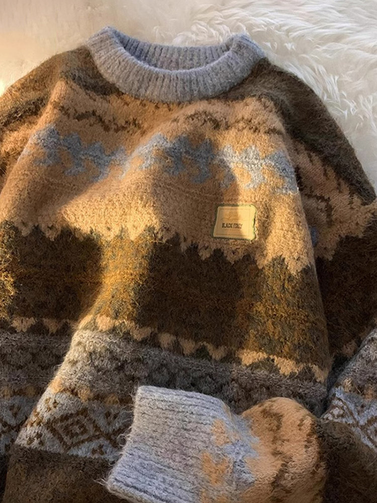 美国覆古慵懒风格针织男秋冬2025新款加厚高端针织夹克男款,男装,羊绒套衫,淘宝优惠券,粉丝福利购,淘宝优惠卷