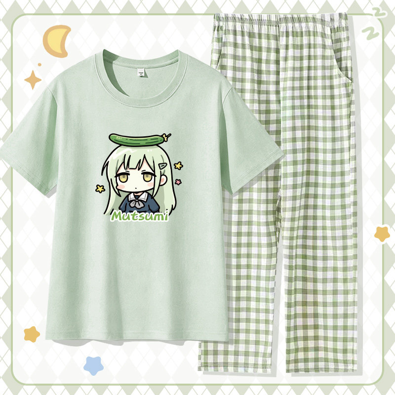 BanGDream 若叶睦 mygo周边衣服  二次元cos动漫睡衣T恤家居服